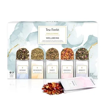 Tea Forte Wellness Tea Sampler, 15 Single Serve Pouches