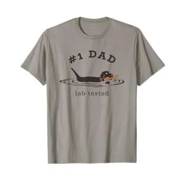 #1 Dad Lab Tested Pun - Labrador Retriever Dog Owner T-Shirt