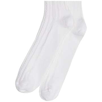 Jefferies Socks Big Girls' School Uniform Acrylic Cable Knee High (Pack of 3), White, Medium