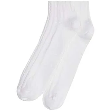 Jefferies Socks Big Girls' School Uniform Acrylic Cable Knee High (Pack of 3), White, Medium