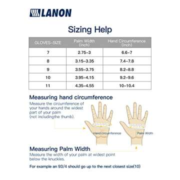 LANON Liquid Silicone Gloves, Heat Resistant Oven Gloves with Fingers, Food Grade, Waterproof, White, Large