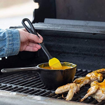 Lodge Cast Iron Melting Pot with Silicone Brush - Durable