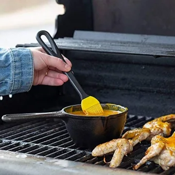 Lodge Cast Iron Melting Pot with Silicone Brush - Durable