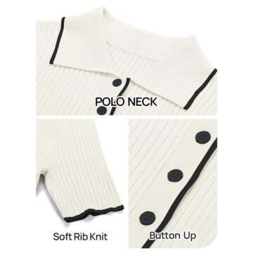 MEROKEETY Women's Polo V Neck Color Block Long Dress Elegant Stretch Fitted Pullover Maxi Dress, Beige, Medium