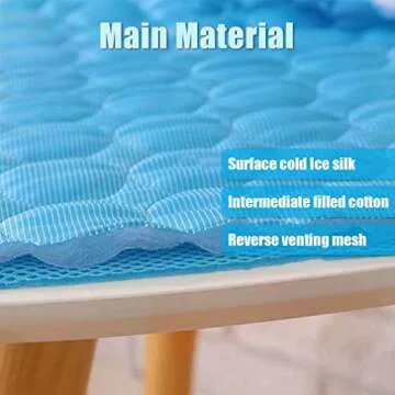 MeiLiMiYu Washable Dog Cooling Mat Ice Silk Cooling Mat for Dogs Pet Self Cooling Pad Blanket Dog Co...