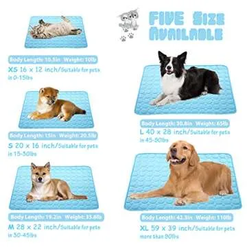 MeiLiMiYu Dog Cooling Mat - Lightweight, Washable & Safe