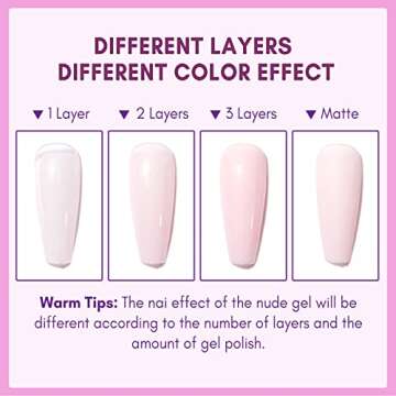 Makartt Gel Nail Polish 15ml, Natural Nude Jelly Pink Glitter, Soak Off UV/LED Gel for DIY Manicure & Nail Art Designs, Home & Salon Use - Soft Whisper