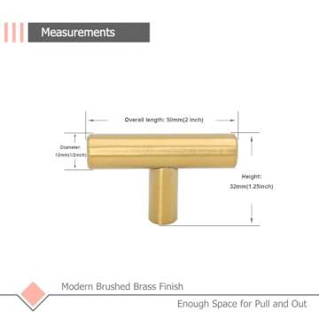 LONTAN 12 Pack Gold Drawer Knobs for Dresser Kitchen Cabinet Knobs Gold Hardware for Cabinets Brushe...