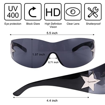 Trendy Rimless Y2K Sunglasses for Men and Women Fashion