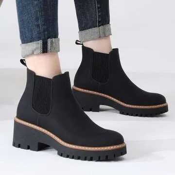Stylish DECARSDZ Chunky Platform Ankle Boots for Women