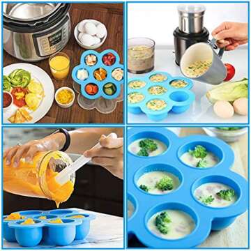 Silicone Egg Bites Mold Set for Instant Pot Cooking