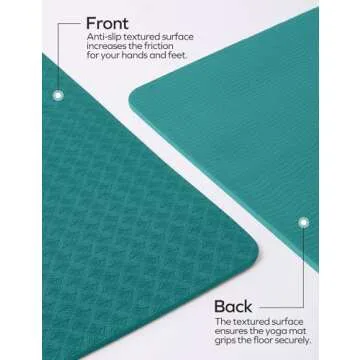 Ewedoos Eco-Friendly Non-Slip Yoga Mat with Alignment Marks