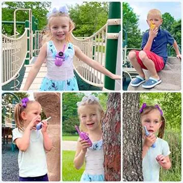 Inspireyes Rechargeable Kids Walkie Talkies, 48 Hrs Working Time, 3 Miles Range, 22 Channels, Ideal ...