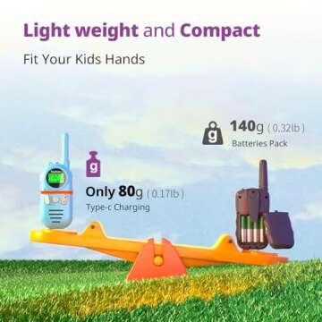 Inspireyes Kids Walkie Talkies Rechargeable 48 Hrs 3 Miles