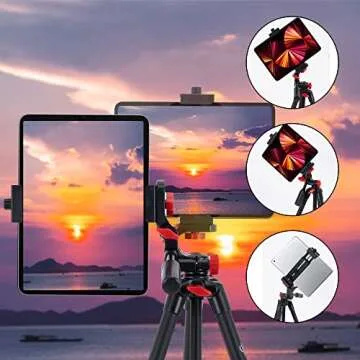 teefeet Lightweight Adjustable Tripod for iPad and Smartphones