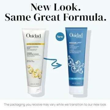 Ouidad Moisture Lock Hair Mask, 7.8 fl oz, Ultra-Nourishing Intense Frizz Control Curly Hair Mask with Macadamia Nut Oil, Olive Oil, Helps Repair, Detangle, Restore Softness & Hydrate, All Curl Types