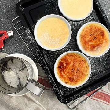 Sweese 505.003 Porcelain Ramekins Round Tart Pan Mini Fluted Quiche Dishes - 5 Ounce for Creme Brulee - Set of 6, Multicolor, Cool Assorted Colors