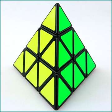 Pyramid Cube Speed Cube Glow in Dark Magic Puzzle for All