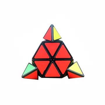Pyramid Cube Speed Cube Glow in Dark Magic Puzzle for All