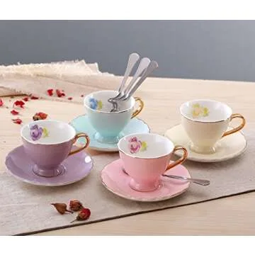 Jusalpha® Fine China Tea Party Set for Elegant Gatherings