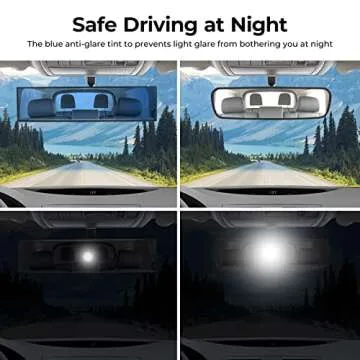 JoyTutus 11.81" Rear View Mirror - Universal Wide Angle Design