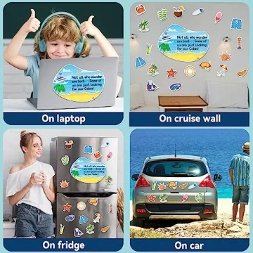Humorous 26pcs Cruise Door Magnets for Easy Identification