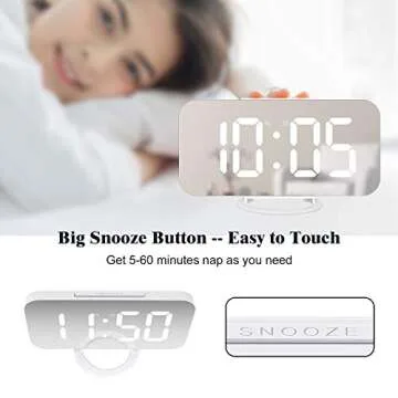 Lamisola Modern Digital Clock with Adjustable Brightness