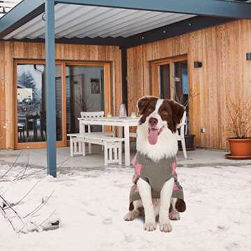 PAWCHIE Classic Dog Sweater Knit Turtleneck, Plaid Knitwear Sweaters, Warm Clothes for Medium Dogs