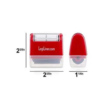 LEGILINER LegiBoxes Double Row (RED) Teacher Stamp – 10-Frame Rectangles for Handwriting, Math, Fractions. Classroom & Home Use. Refillable Ink Writing Practice Roller Stamp.