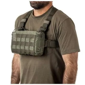 5.11 Tactical Skyweight Survival Chest Pack - 2-Liter Capacity, Adjustable Harness, Ambidextrous CCW Compartment - Sage Green, 1 SZ, Style 56769