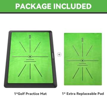 COSPORTIC Golf Hitting Mat, Golf Training Mat for Swing Path Feedback Detection Batting,Extra Replaceable Golf Practice Mat 16"x12", Golf Gifts for Men Women for Home Indoor Outdoor