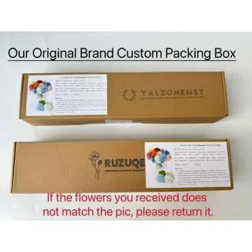 RUZUQE 4 Pcs Hydrangea Artificial Flower 2 White + 2 Pink 21'' Long Stem Lifelike Real Touch Yalzone...