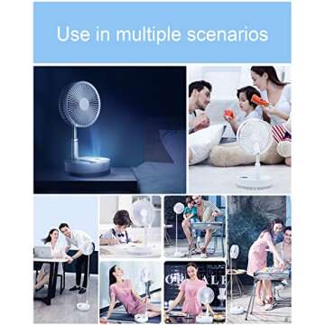 UN UNITEDTIME Portable Foldable Fan with Remote Control