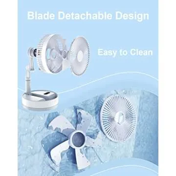 UN UNITEDTIME Portable Foldable Fan with Remote Control