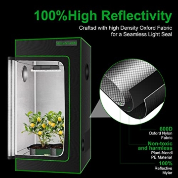 MELONFARM Indoor Grow Tent for Plant Growth and Gardening