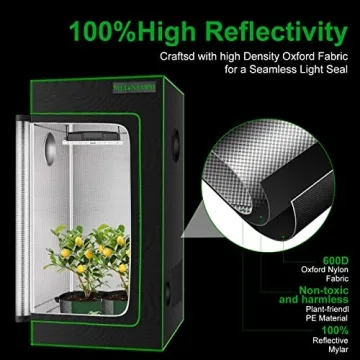 MELONFARM Indoor Grow Tent for Plant Growth and Gardening