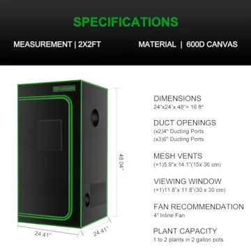 MELONFARM Indoor Grow Tent for Plant Growth and Gardening