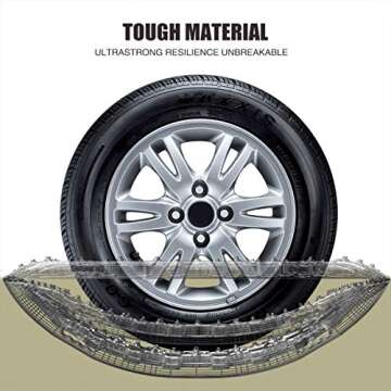 IKURAM Recovery Boards Traction Tracks Mat, 2 Pcs Traction Boards Offroad with Bag for 4X4 Jeep Off-Road Mud, Sand, Snow Traction Ladder, Track Tire Ladder, Tire Traction Tool