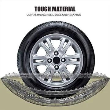 IKURAM Recovery Boards Traction Tracks Mat, 2 Pcs Traction Boards Offroad with Bag for 4X4 Jeep Off-Road Mud, Sand, Snow Traction Ladder, Track Tire Ladder, Tire Traction Tool