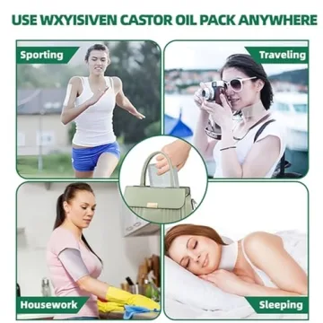 WXYISIVEN Castor Oil Pack Wrap for Health and Comfort