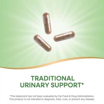 Nature's Way Uva Ursi Leaves, Traditional Urinary Support*, 1,110 mg per 3-Capsule Serving, Non-GMO Project Verified, Herbal Dietary Supplement, Gluten Free, 100 Vegan Capsules (Packaging May Vary)