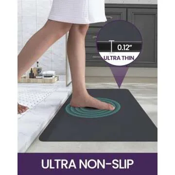 DEXI Ultra Absorbent Quick Dry Bath Mat - Non Slip Rug