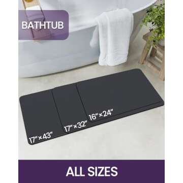 DEXI Ultra Absorbent Quick Dry Bath Mat - Non Slip Rug