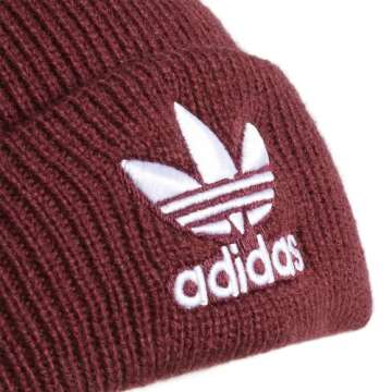 adidas Originals Men's Trefoil Beanie, Collegiate Burgundy, One Size
