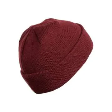 adidas Originals Men's Trefoil Beanie, Collegiate Burgundy, One Size