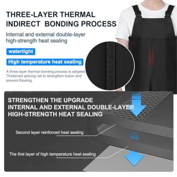 YAOYAO LAND Fishing Waders with Boots for Men - Waterproof PVC Ideal for Fly Fishing