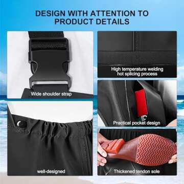 YAOYAO LAND Waterproof Fishing Waders with Boots for Men