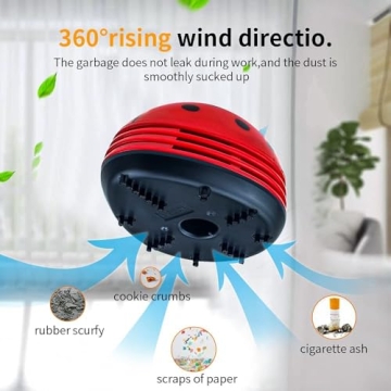 E ECSEM Cute Mini Vacuum Cleaner for Easy Clean-Ups