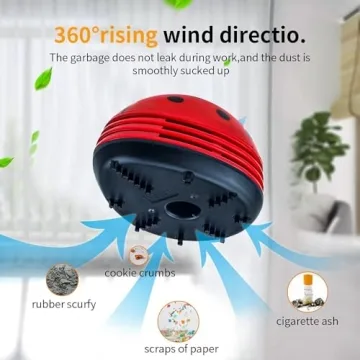 E ECSEM Cute Mini Vacuum Cleaner for Easy Clean-Ups