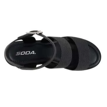 Soda Wedge Sandals - Comfortable Open Toe Stylish Footwear